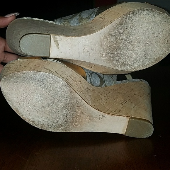 Gold Coach Jessy slingback wedge - Picture 6 of 7